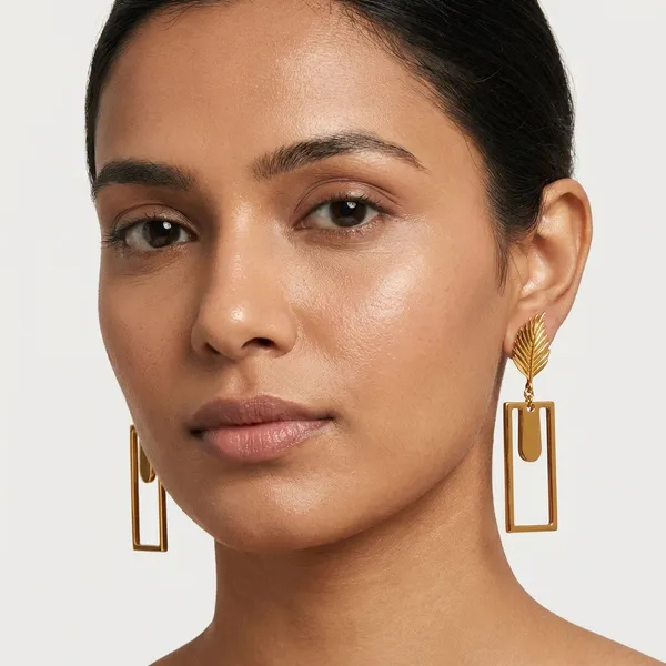Golden_Leaf_Geometric_Drop_Earrings