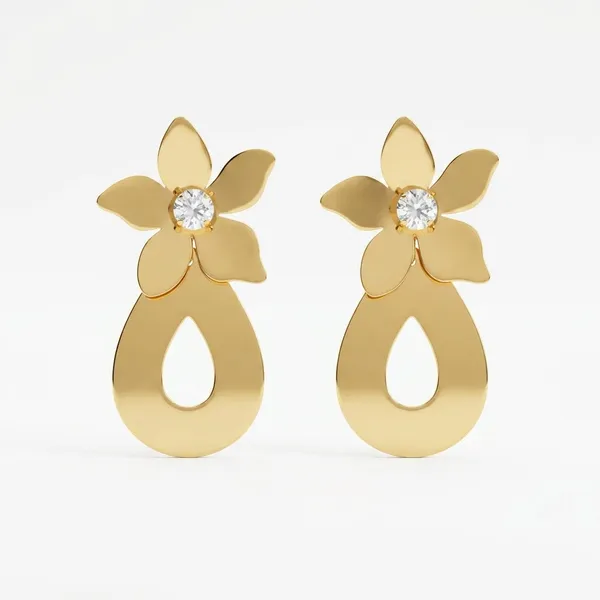 Gold_Tone_Floral_Drop_Earrings