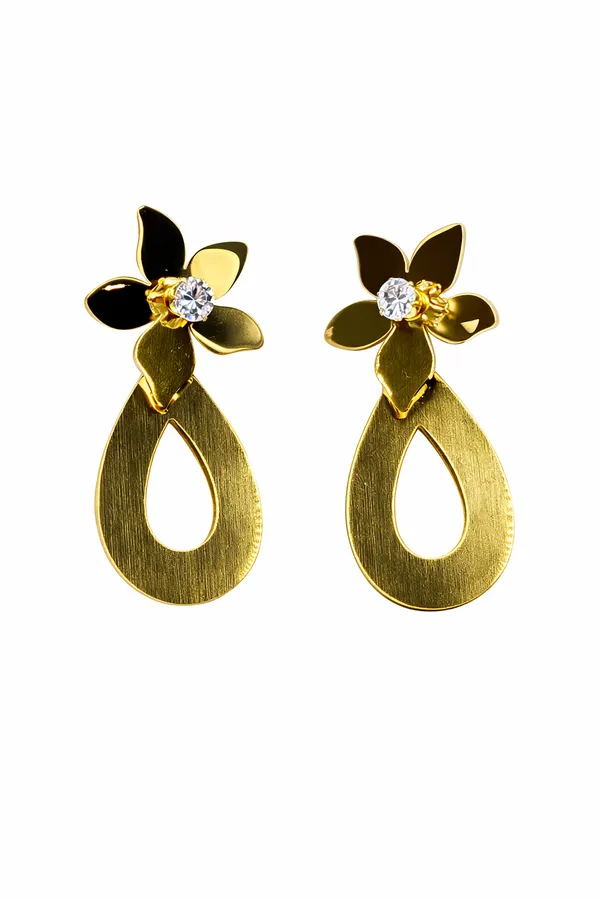 Gold_Tone_Floral_Drop_Earrings