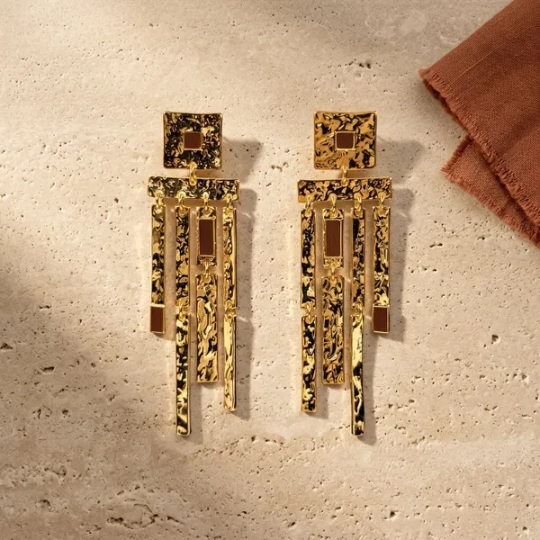 Gold_Tone_Hammered_Geometric_Dangle_Earrings