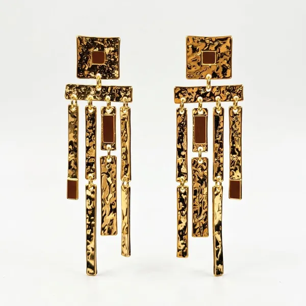Gold_Tone_Hammered_Geometric_Dangle_Earrings