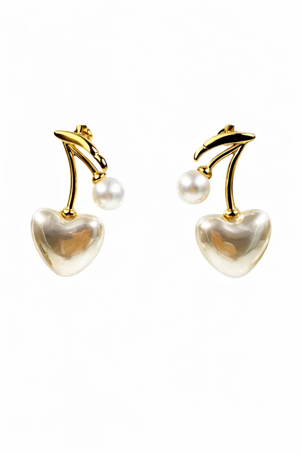 Gold_Plated_Cherry_Heart_Pearl_Drop_Earrings