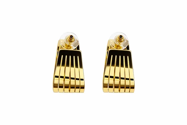 Gold_Tone_Ribbed_Statement_Hoop_Earring