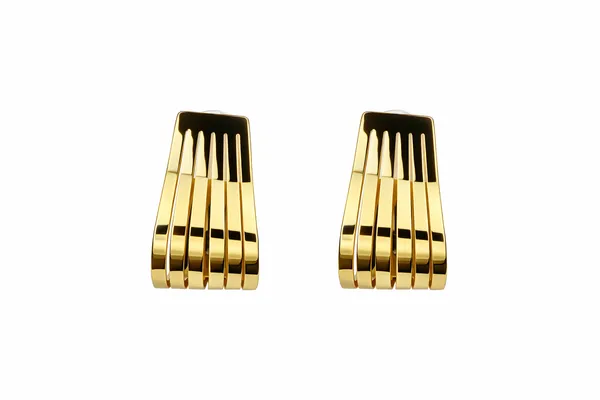 Gold_Tone_Ribbed_Statement_Hoop_Earring