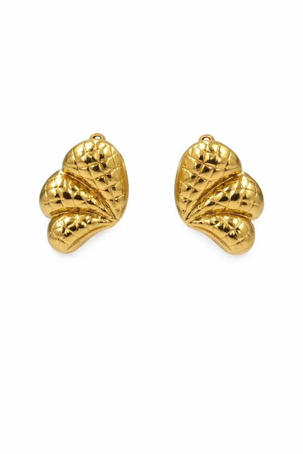 Pusha_Textured_Golden_Leaf_Statement_Earrings