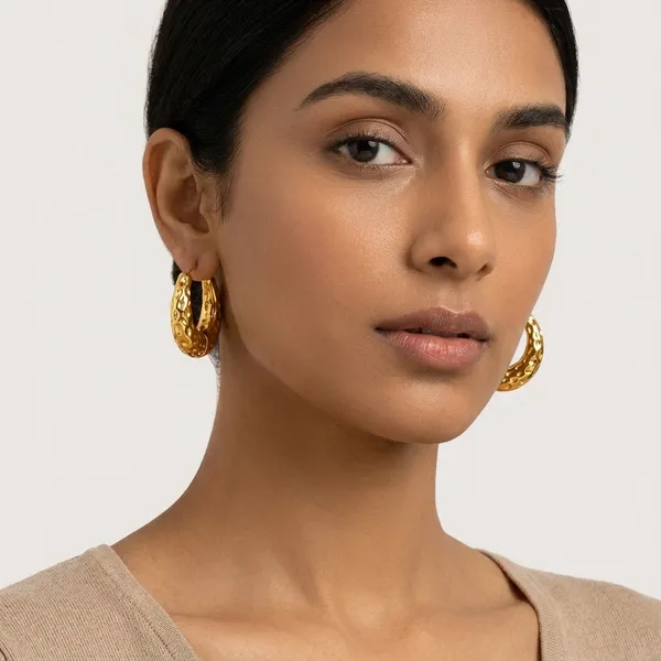 Gold_Textured_Hoop_Earrings