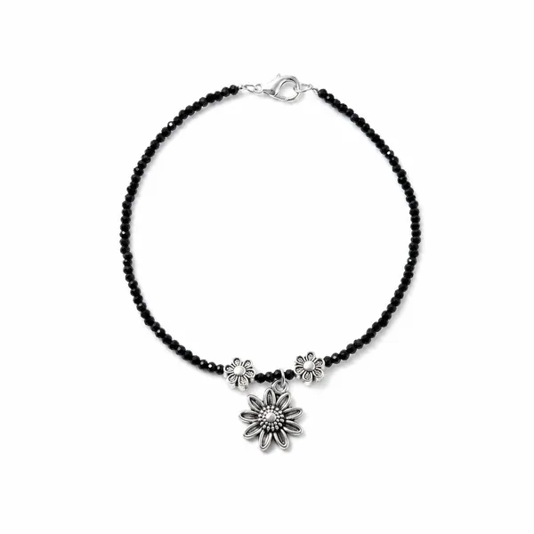 Black_Beaded_Floral_Charm_Anklet