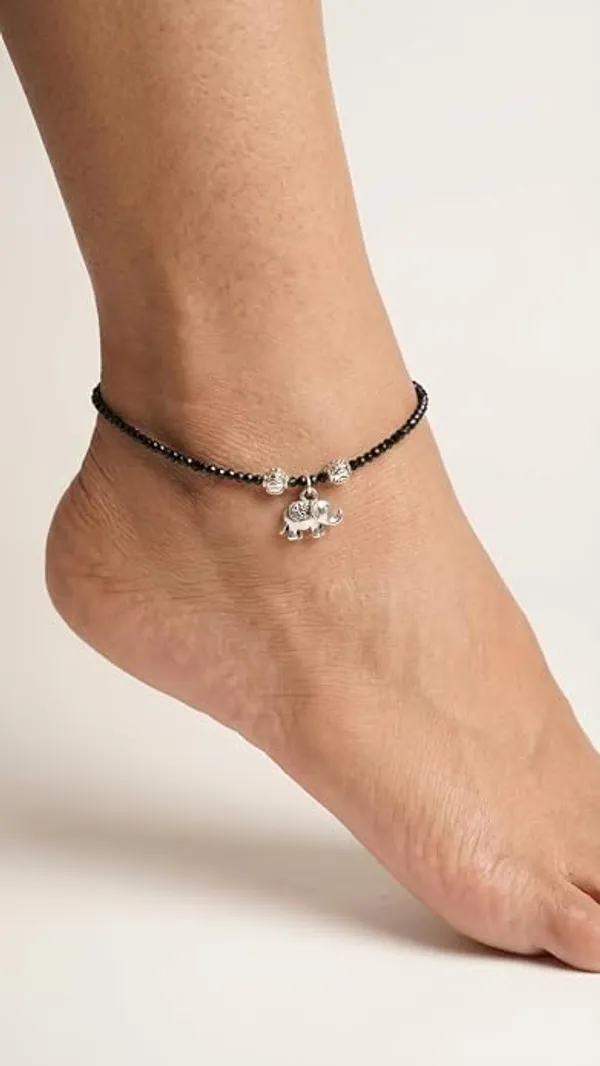 Black_Beaded_Brass_Anklet_with_Elephant_Charm_for_Women