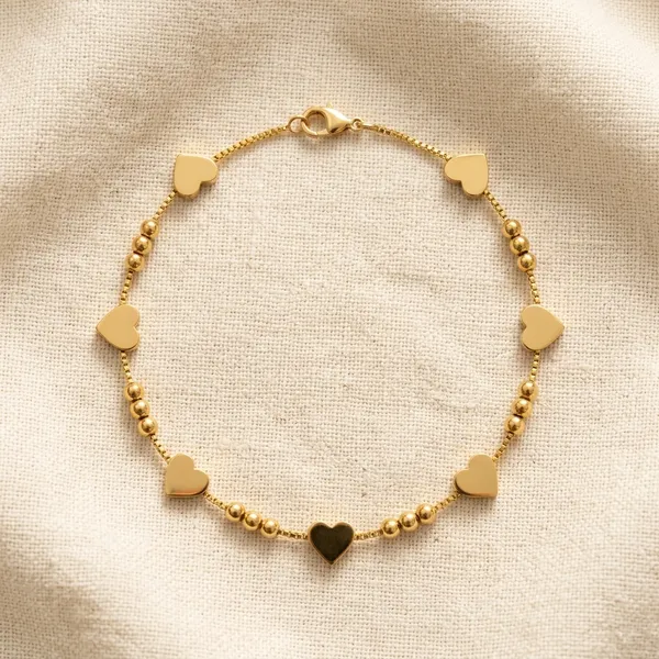 Golden_Heartbeat_Bracelet