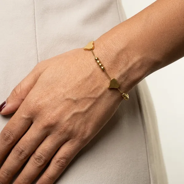 Golden_Heartbeat_Bracelet