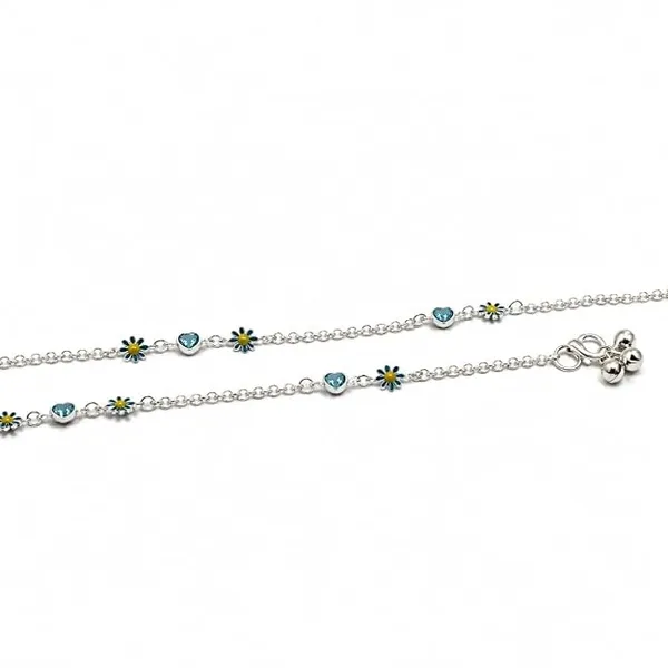 Ocean_Breeze_Anklet_for_Women_|_Blue_Bead_&_Silver-Tone_Chain_Anklet