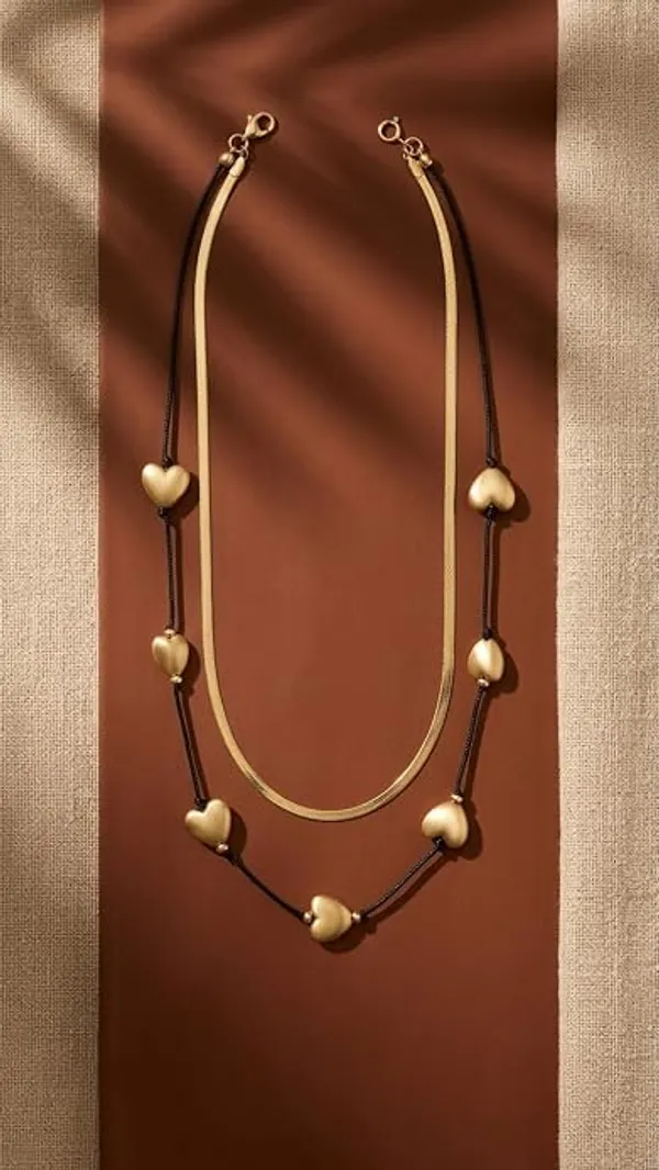 Pusha_Golden_Heart_Duo_Cord_Necklace_for_Women
