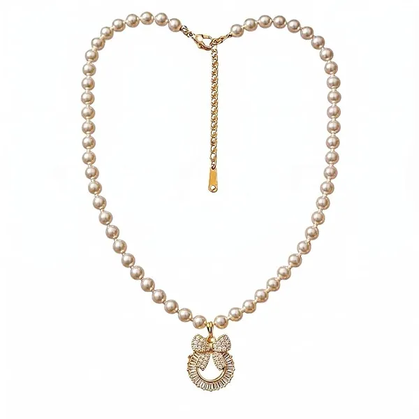 Pusha_Pearl_Bow_Charm_Necklace_for_Women