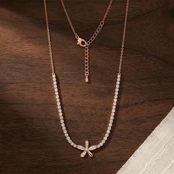 Pusha_Rose_Gold_Bow_Pendant_Necklace_for_Women