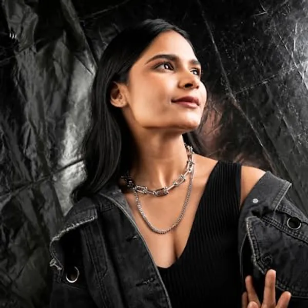 Pusha_Silver_Fusion_Link_Layered_Necklace_for_Women