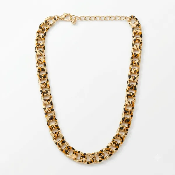 Pusha_Tortoiseshell_Curb_Chain_Necklace_for_Women