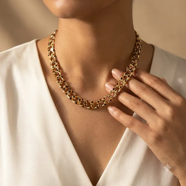 Pusha_Tortoiseshell_Curb_Chain_Necklace_for_Women