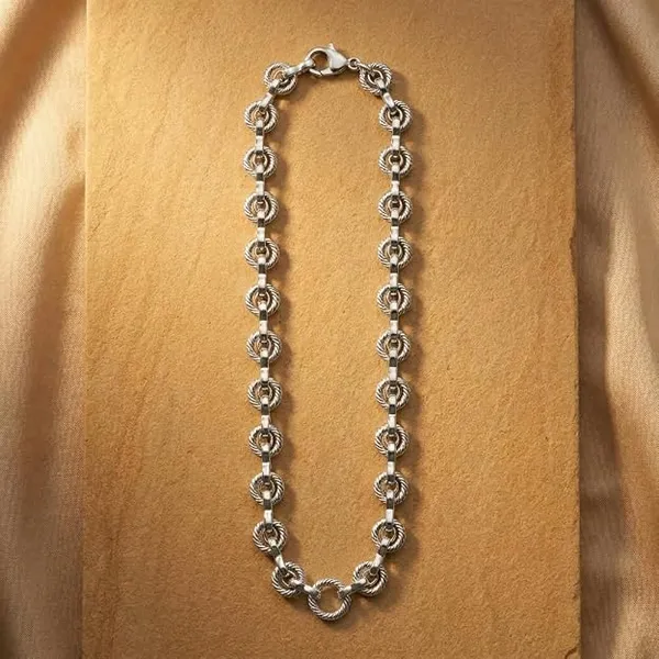 Pusha_TwistLuxe_Silver-Tone_Textured_Knot_Chain_Necklace_for_Women