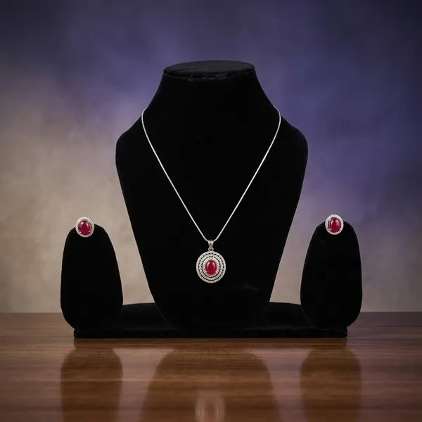 Red_&_Golden_American_Diamond_Pendant_Necklace_Set_For_Women