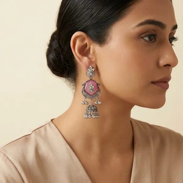 Purple_Oxidised_Brass_Stone_Jhumka_Earrings_For_Women