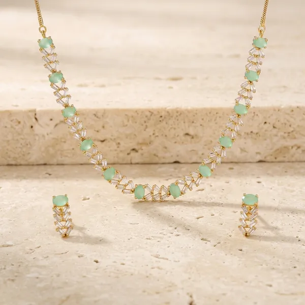 Golden_&_Green_Brass_American_Diamond_Necklace_Set_For_Women