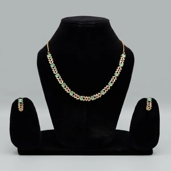 Golden_&_Green_Brass_American_Diamond_Necklace_Set_For_Women