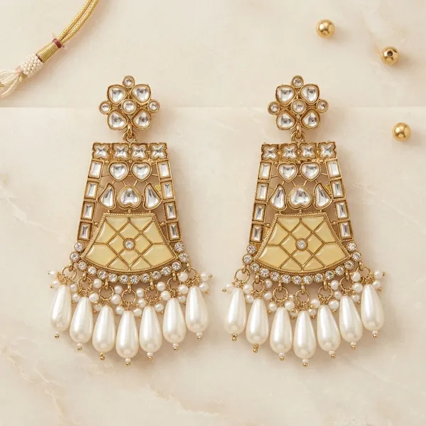 Golden_&_White_Meenakari_Kundan_Chandbali_Earrings_For_Women