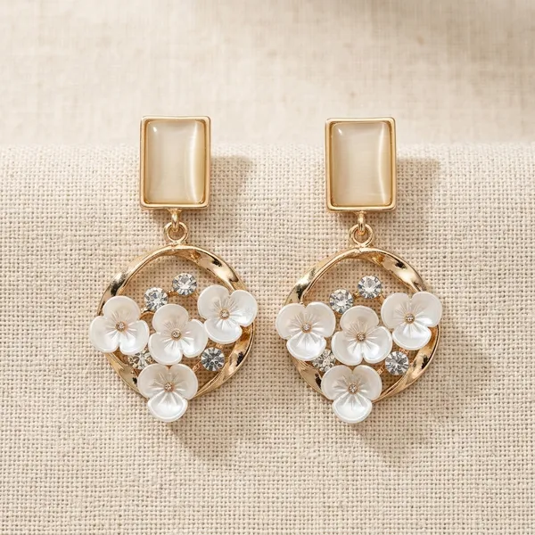 Golden_Brass_Floral_Pearl_Stud_Drop_Earrings_For_Women