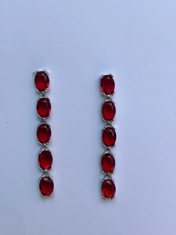 Red_Copper_Cubic_Zirconia_Drop_Earrings_For_Women