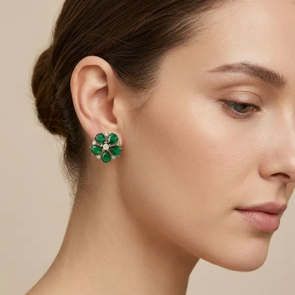 Green_Copper_Alloy_Meena_Stone_Floral_Stud_Earrings_For_Women