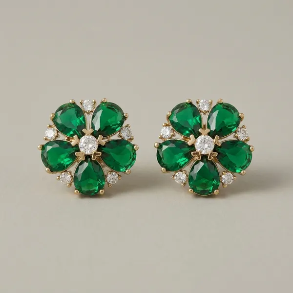 Green_Copper_Alloy_Meena_Stone_Floral_Stud_Earrings_For_Women