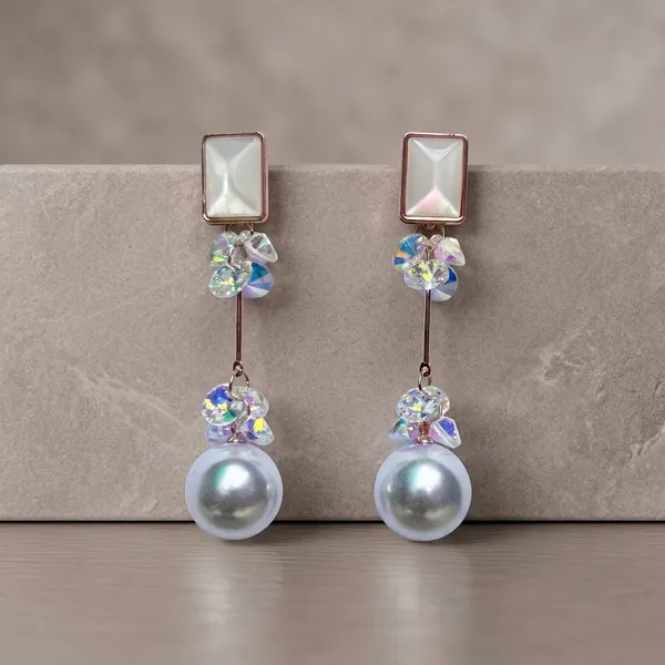 White_Brass_Stainless_Steel_Pearl_Crystal_Drop_Earrings_For_Women