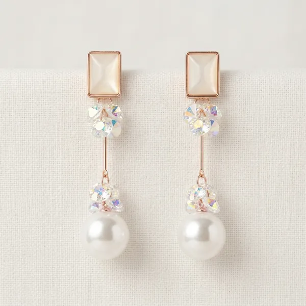 White_Brass_Stainless_Steel_Pearl_Crystal_Drop_Earrings_For_Women
