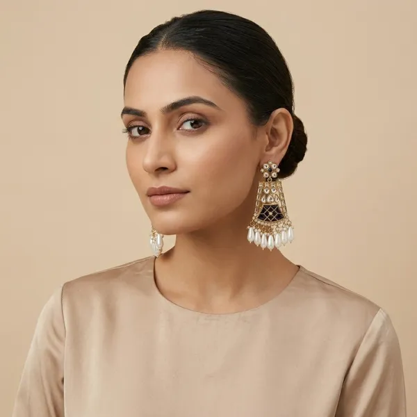 Black_&_Silver_Meenakari_Kundan_Bell_Jhumka_Earrings_For_Women