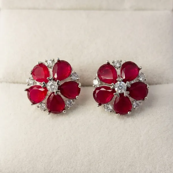 Red_Copper_Alloy_Meena_Stone_Floral_Stud_Earrings_For_Women