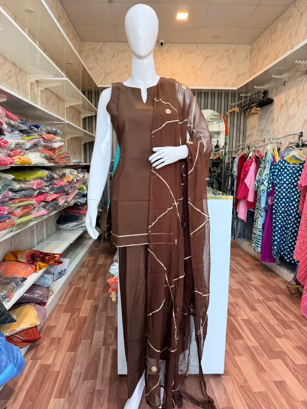 Brown_Elegant_Design_Farsi_Salwar_Suit_3_Pcs_Set_Dupatta_For_Women