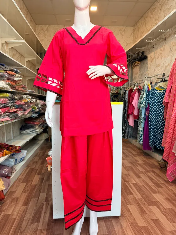 Carrot_Elegant_Design_Farsi_Salwar_Short_Kurti_For_Women
