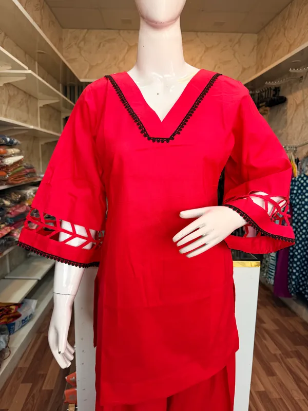 Carrot_Elegant_Design_Farsi_Salwar_Short_Kurti_For_Women