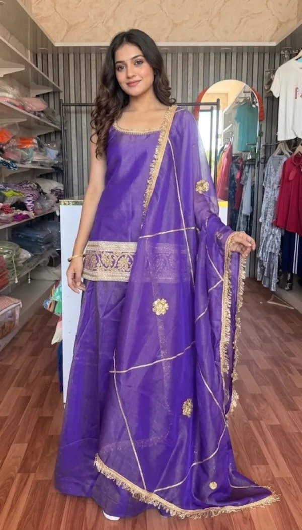 Purple_Elegant_Design_Sharara_Set_3_Pc_For_Women