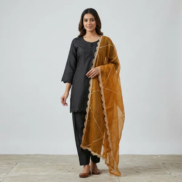 Grey_And_Mustard_Elegant_Design_Farsi_Salwar_Short_Kurti_Cut_Work_Design_For_Women
