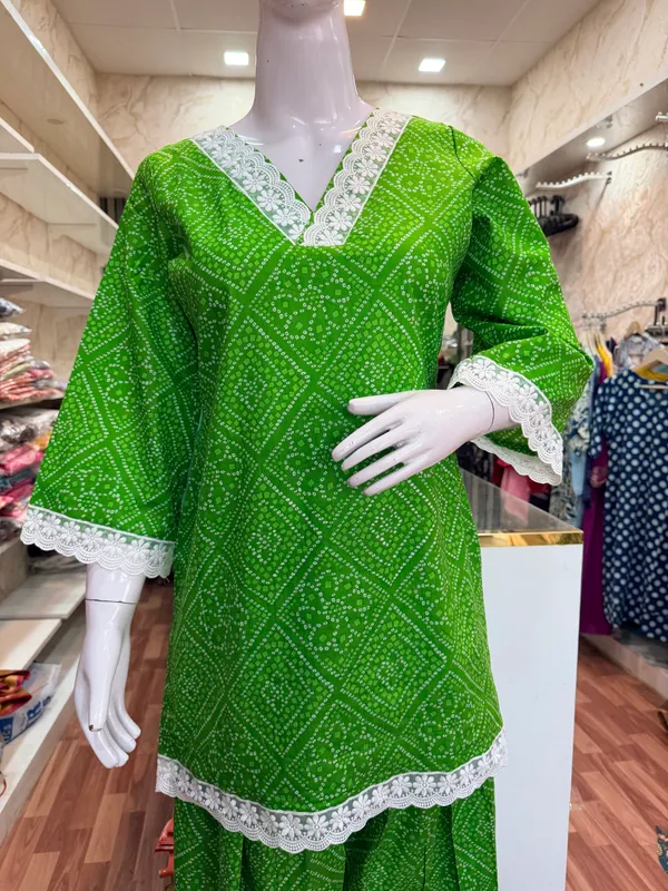 Bright_Green_Elegant_Design_Farsi_Salwar_Short_Kurti_For_Women