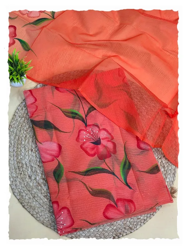 Peach_Kota_Cotton_Dress_Material_For_Womens