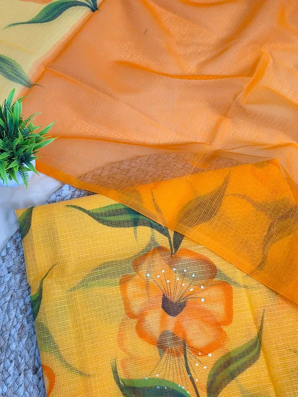 Mustared_Yellow_Kota_Cotton_Dress_Material_For_Womens
