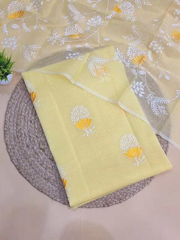 Lemon_Yellow_Kota_Cotton_Dress_Material_For_Womens