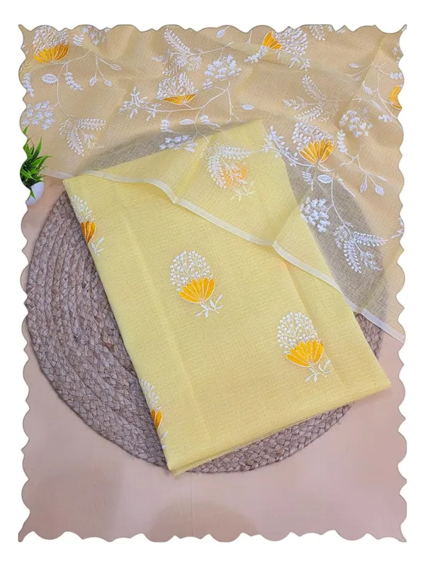 Lemon_Yellow_Kota_Cotton_Dress_Material_For_Womens