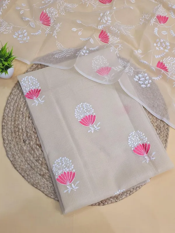 Beige_Kota_Cotton_Dress_Material_For_Womens