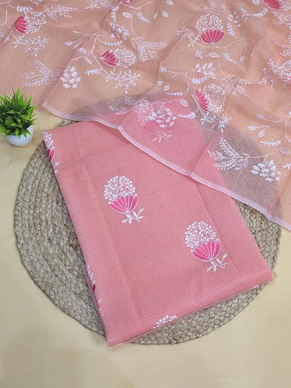 Peach_Kota_Cotton_Dress_Material_For_Womens