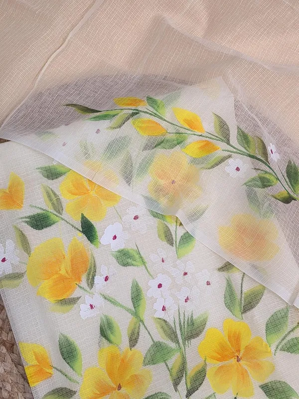 White_And_Yellow_Kota_Cotton_Suit_Unstiched_Dress_Material_For_Womens