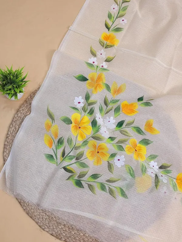 White_And_Yellow_Kota_Cotton_Suit_Unstiched_Dress_Material_For_Womens