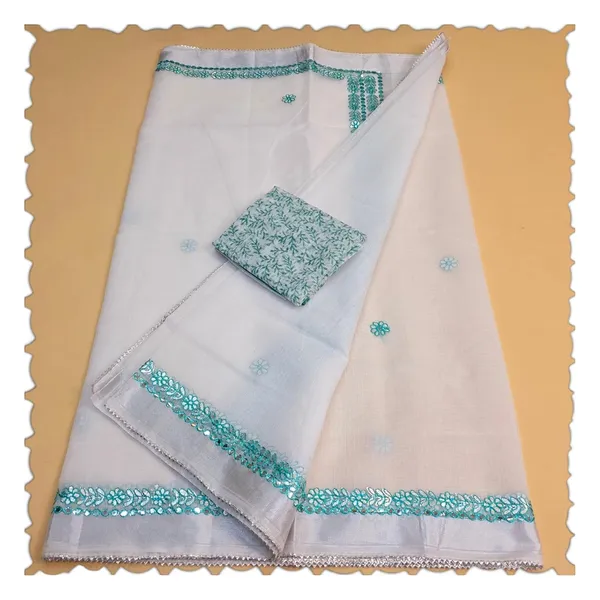 Sea_Green_Kota_Cotton_Saree_For_Womens